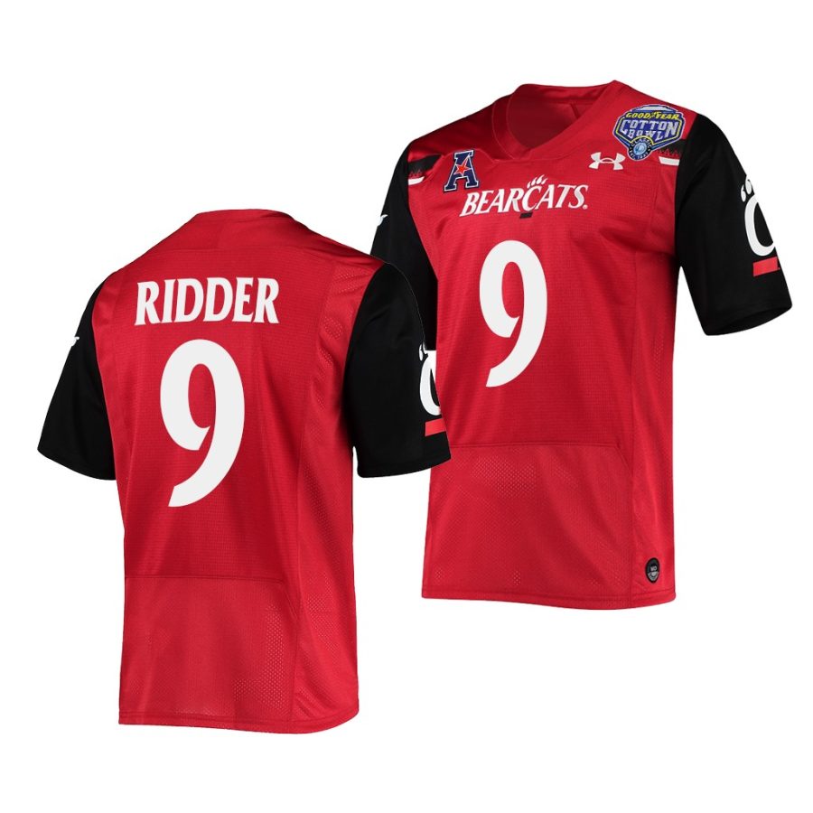 cincinnati bearcats desmond ridder red 2021 cotton bowl college football playoff jersey