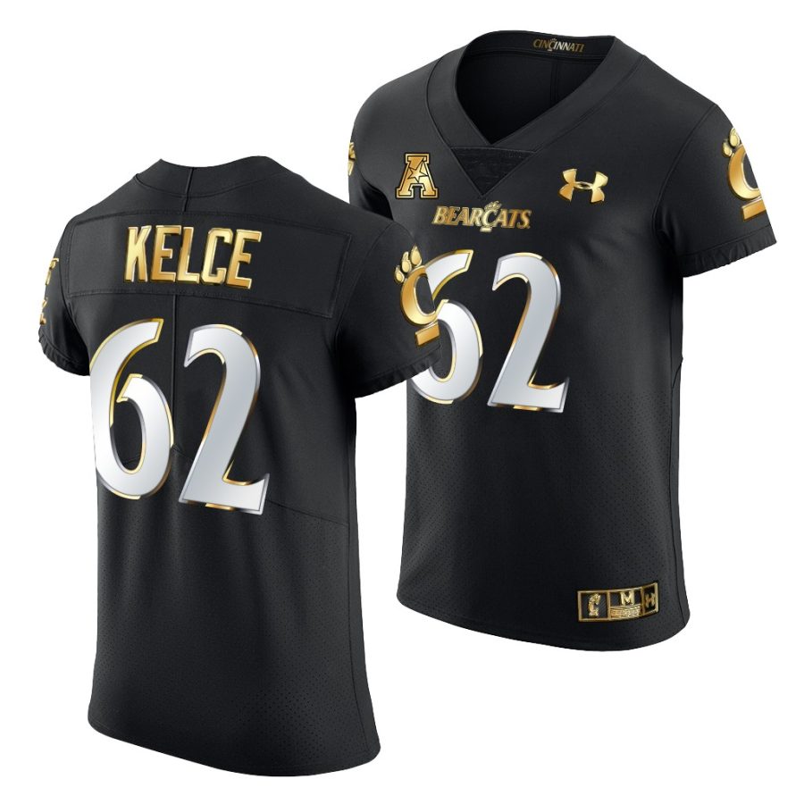 cincinnati bearcats jason kelce golden edition alumni elite black jersey