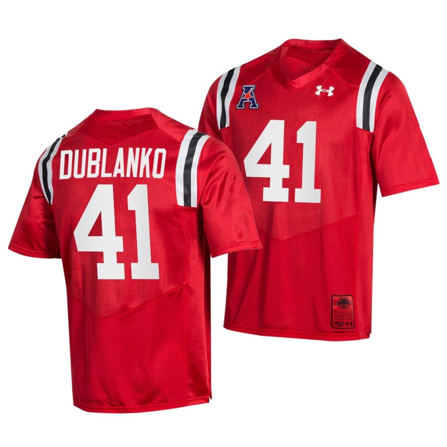 cincinnati bearcats joel dublanko red college football 150th anniversary men jersey