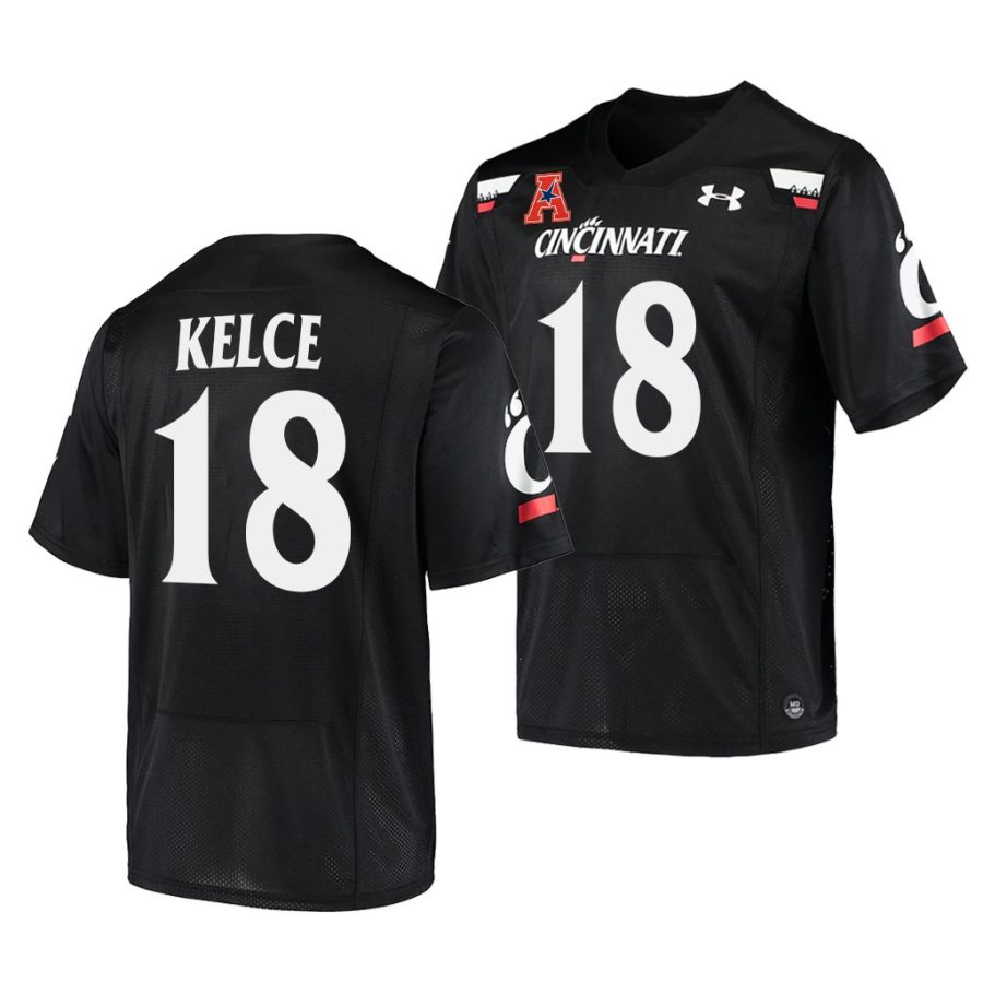 cincinnati bearcats travis kelce black college football nfl alumni jersey