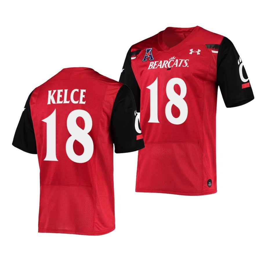 cincinnati bearcats travis kelce red premier football nfl alumni jersey