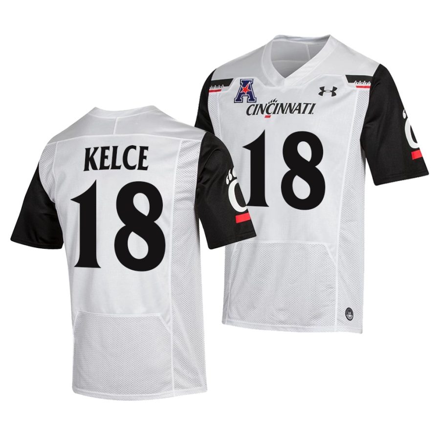 cincinnati bearcats travis kelce white college football nfl alumni jersey