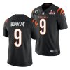 cincinnati bengals joe burrow black super bowl lvi nfl draft jersey