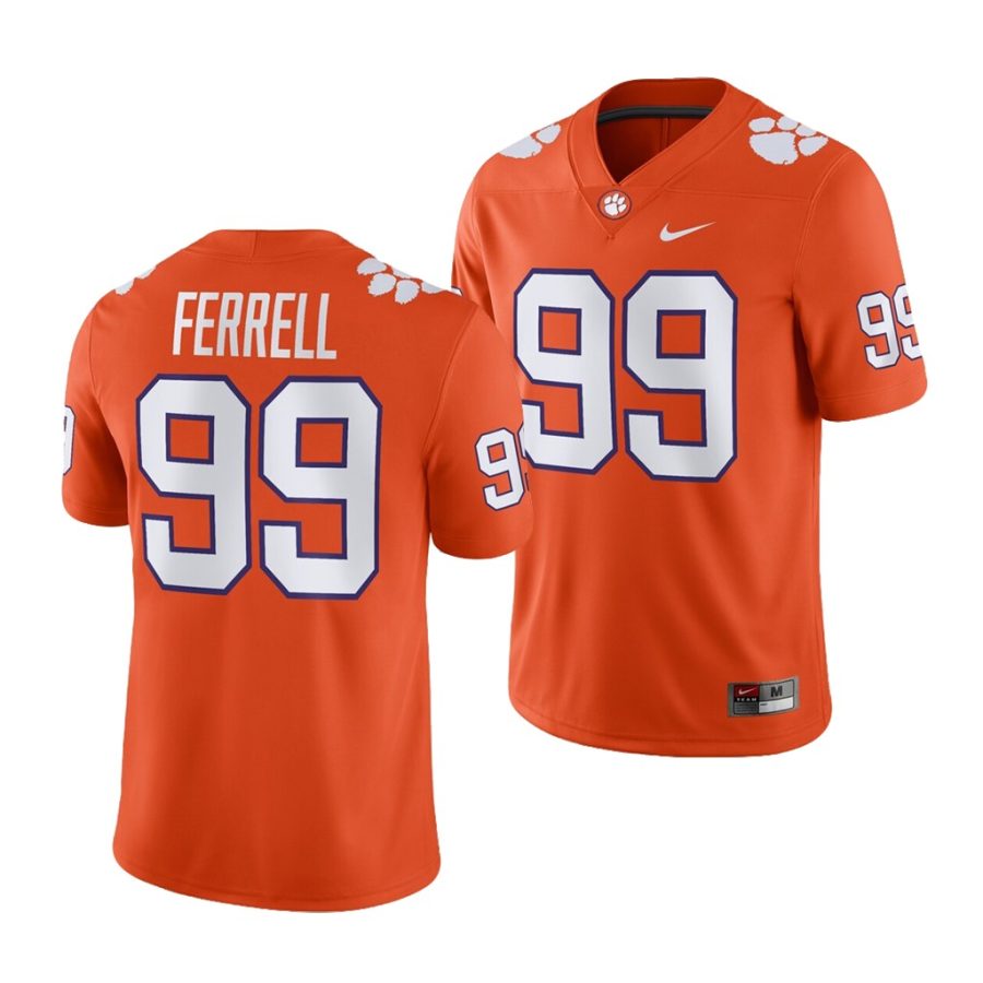 clelin ferrell orange game men's jersey