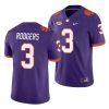 clemson tigers amari rodgers purple college football men's jersey