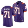 clemson tigers jordan mcfadden purple college football men's jersey