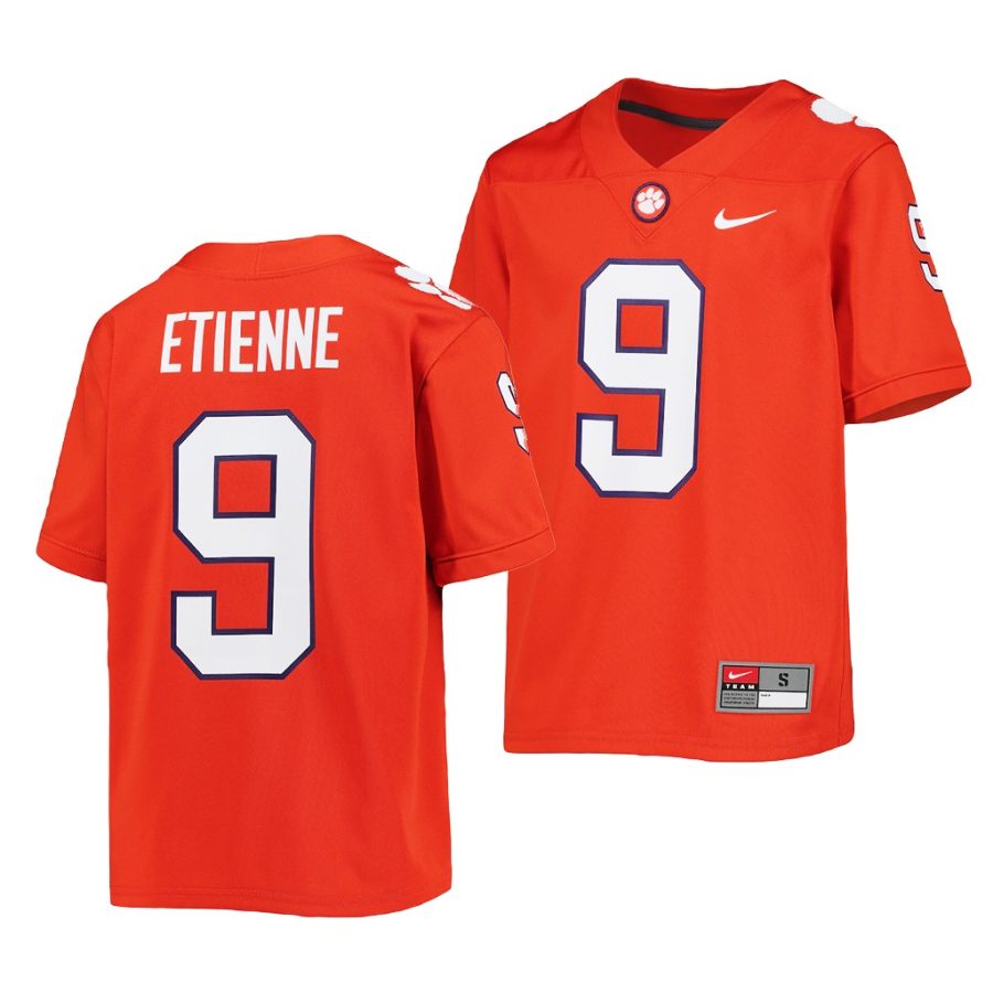 clemson tigers travis etienne orange college football nfl alumni jersey