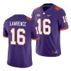 clemson tigers trevor lawrence purple college football men's jersey