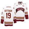 cole guttman ncaa college hockey white premier jersey