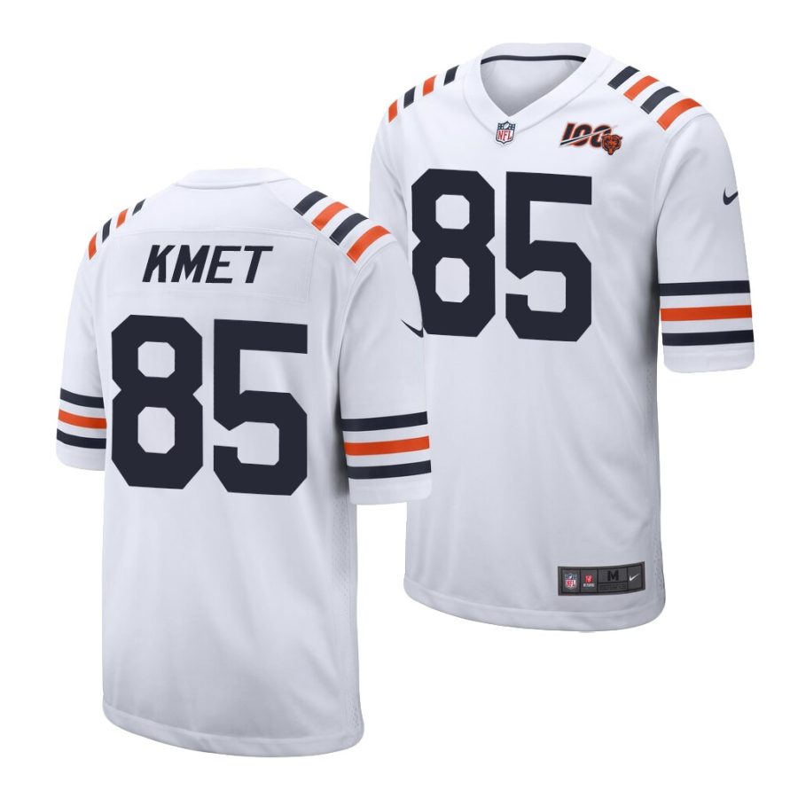 cole kmet white 2020 nfl draft men's jersey