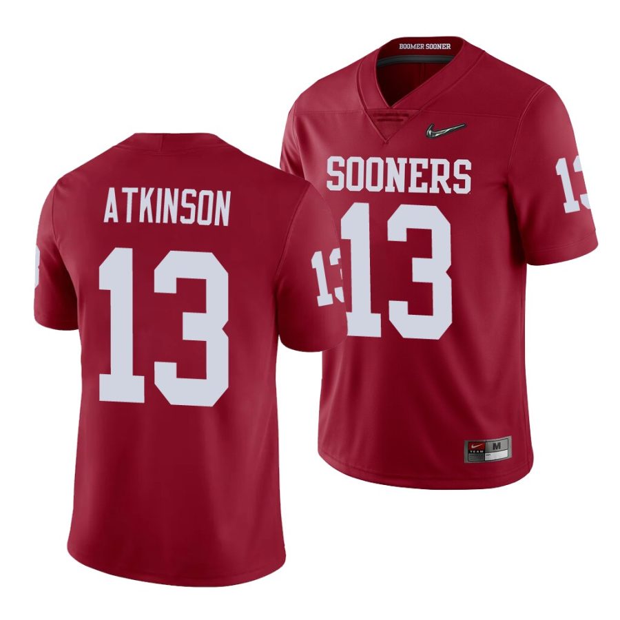 colt atkinson crimson college football men's jersey