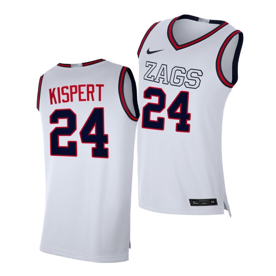 corey kispert gonzaga bulldogs white replica 2020 21 college basketball jersey