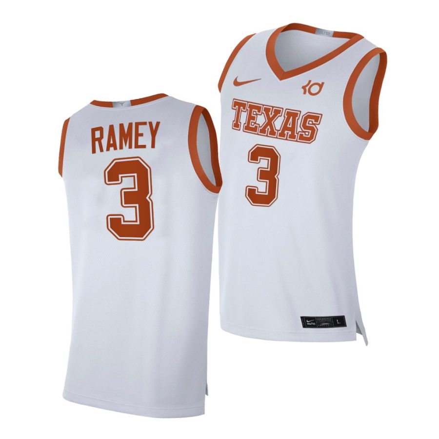 courtney ramey white alumni player texas longhorns jersey