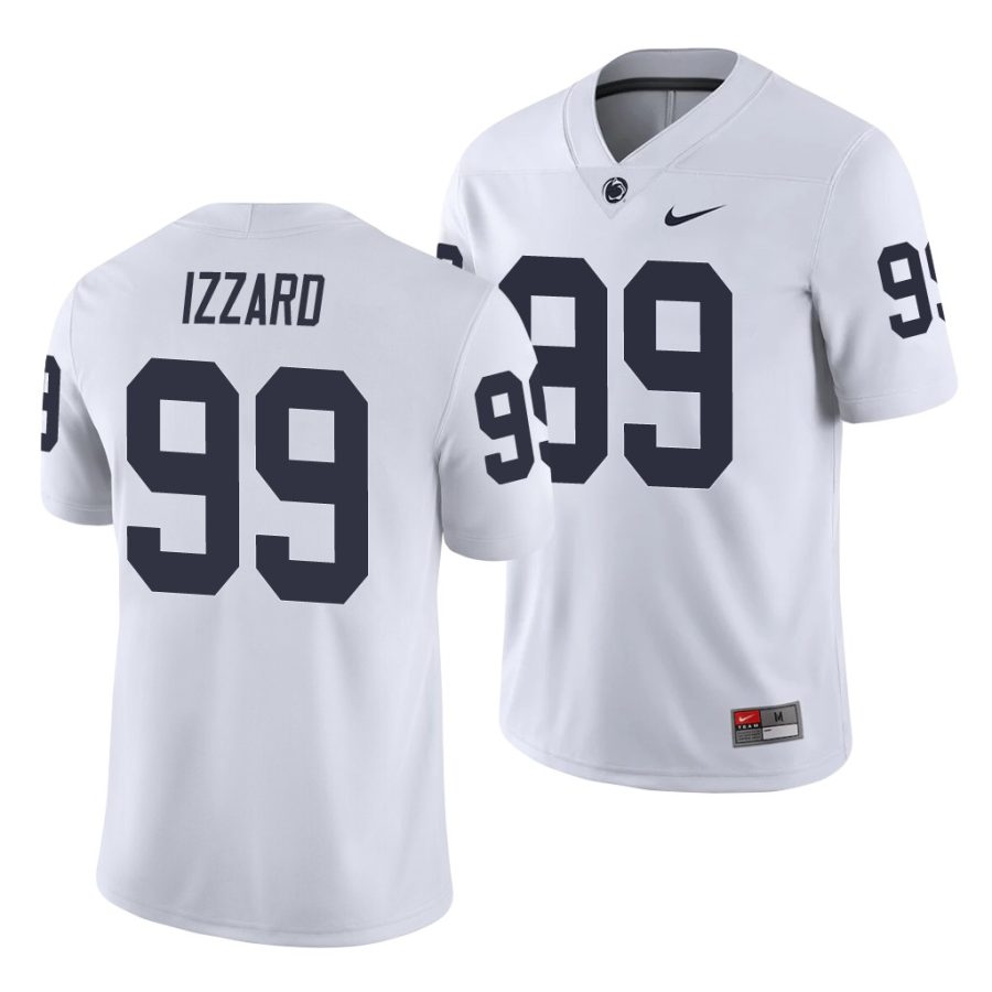 coziah izzard white college football men's jersey