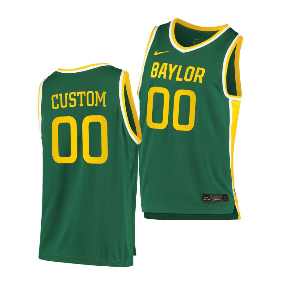 custom baylor bears green replica 2020 21 college basketball jersey