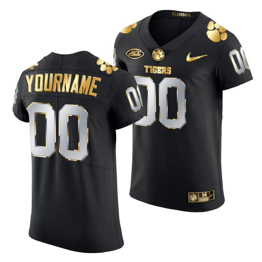 custom black golden edition clemson tigers jersey