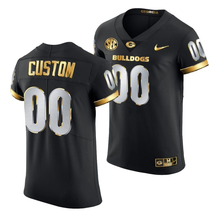 custom black golden edition georgia bulldogs jersey