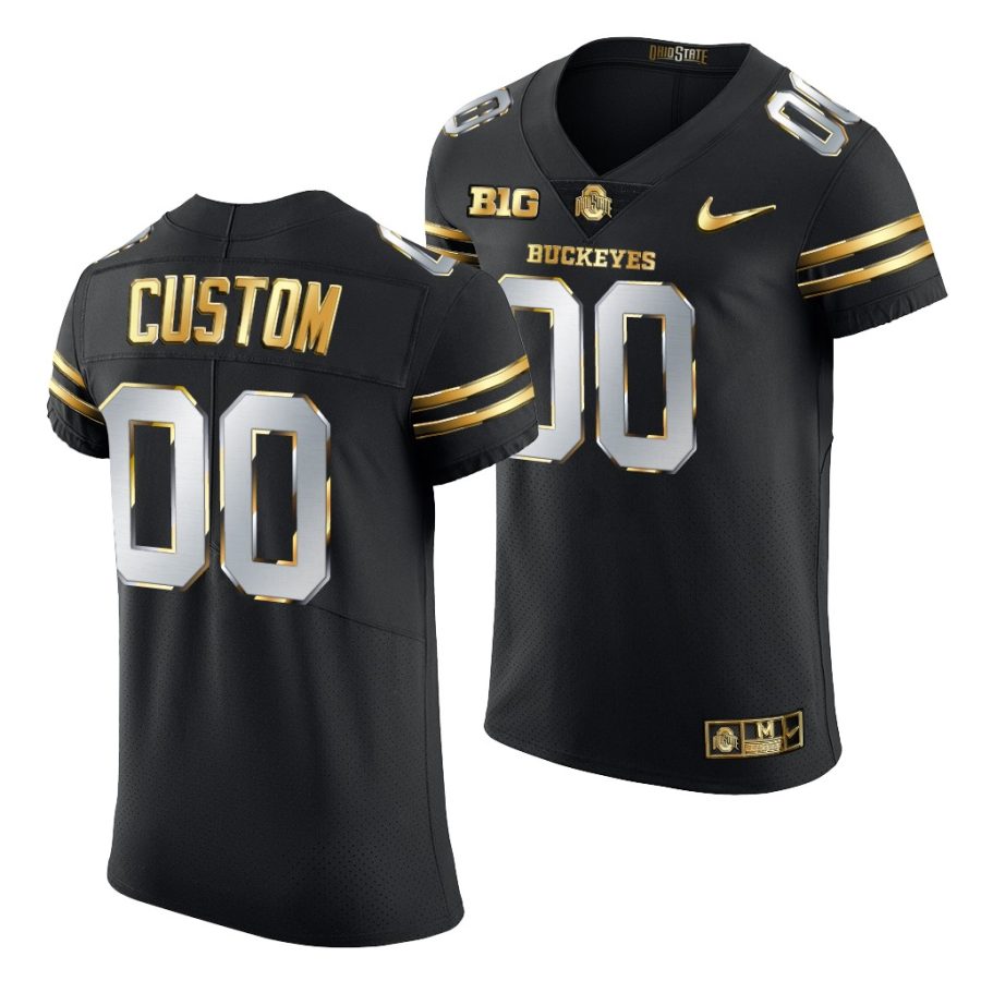 custom black golden edition ohio state buckeyes jersey