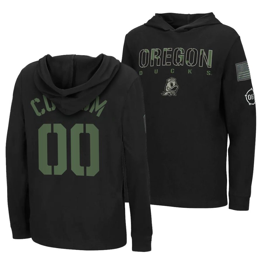 custom black oht military appreciation oregon ducks hoodie