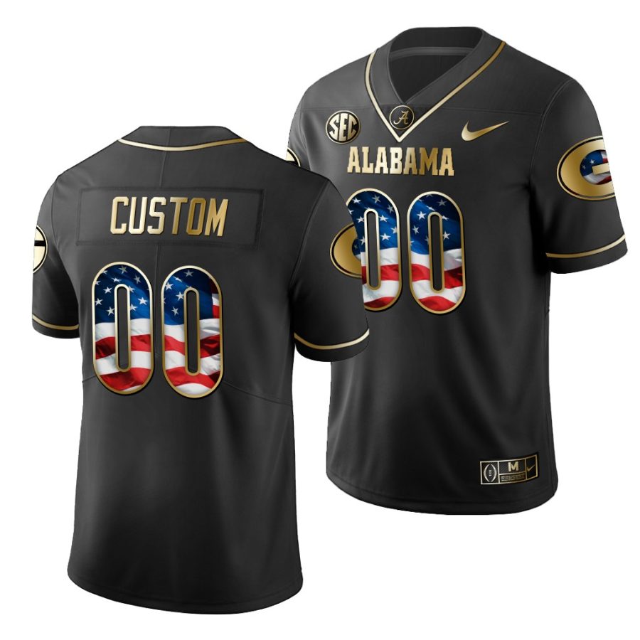 custom black stars and stripes men's jersey