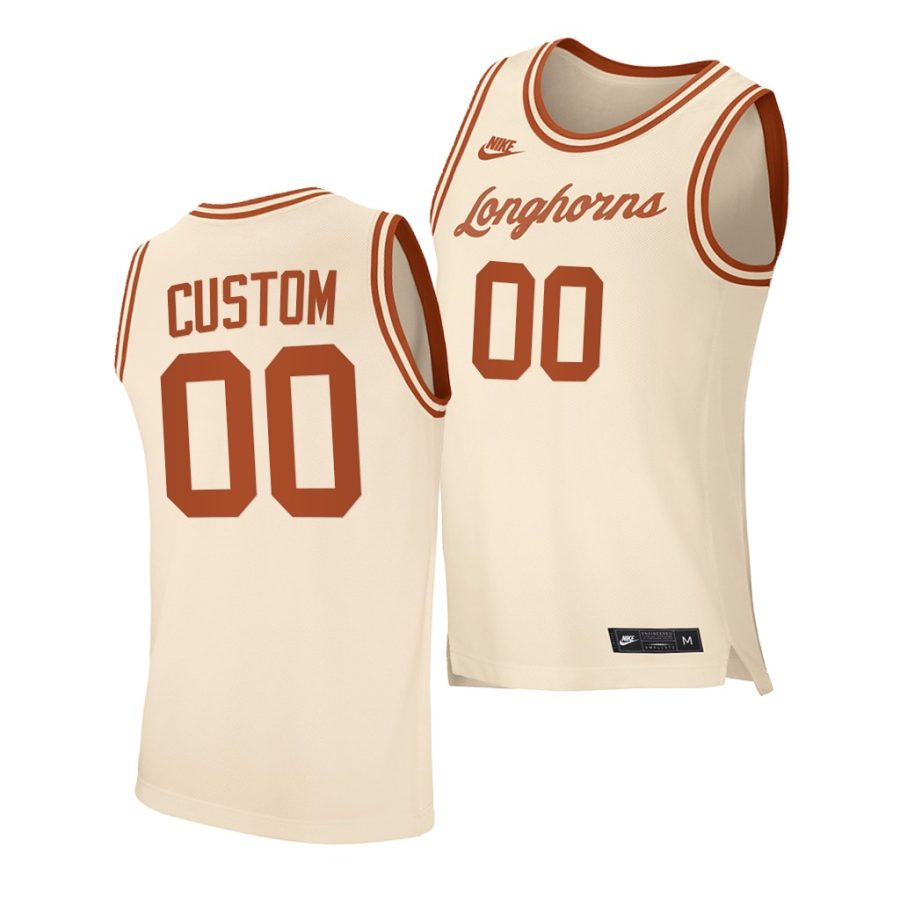 custom cream retro texas longhorns jersey