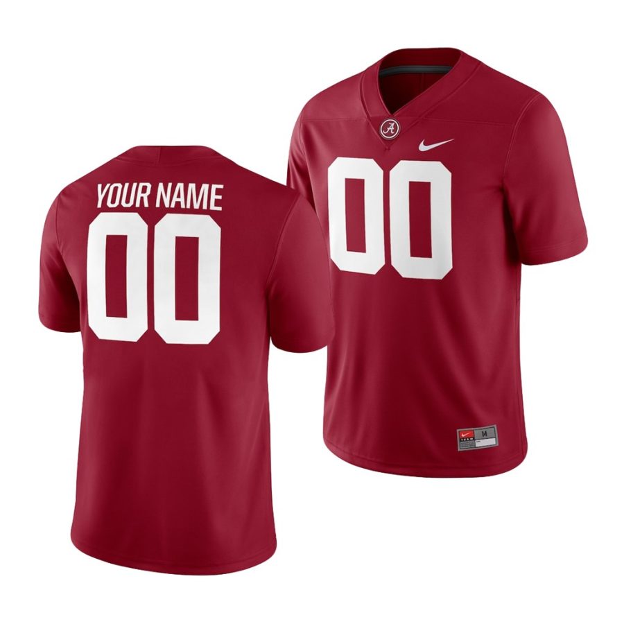 custom crimson college football men's jersey 0