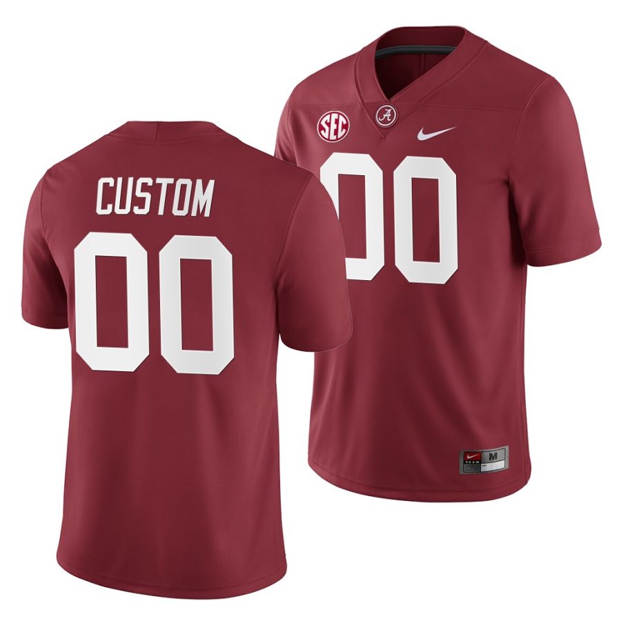 custom crimson college football men's jersey 1