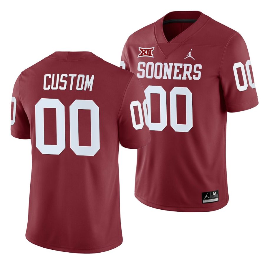 custom crimson college football men's jersey