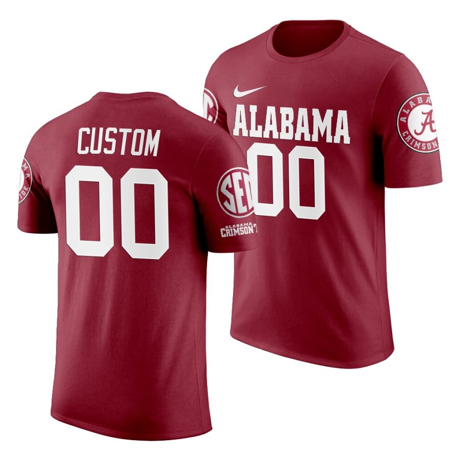 custom crimson name and number ncaa football jersey