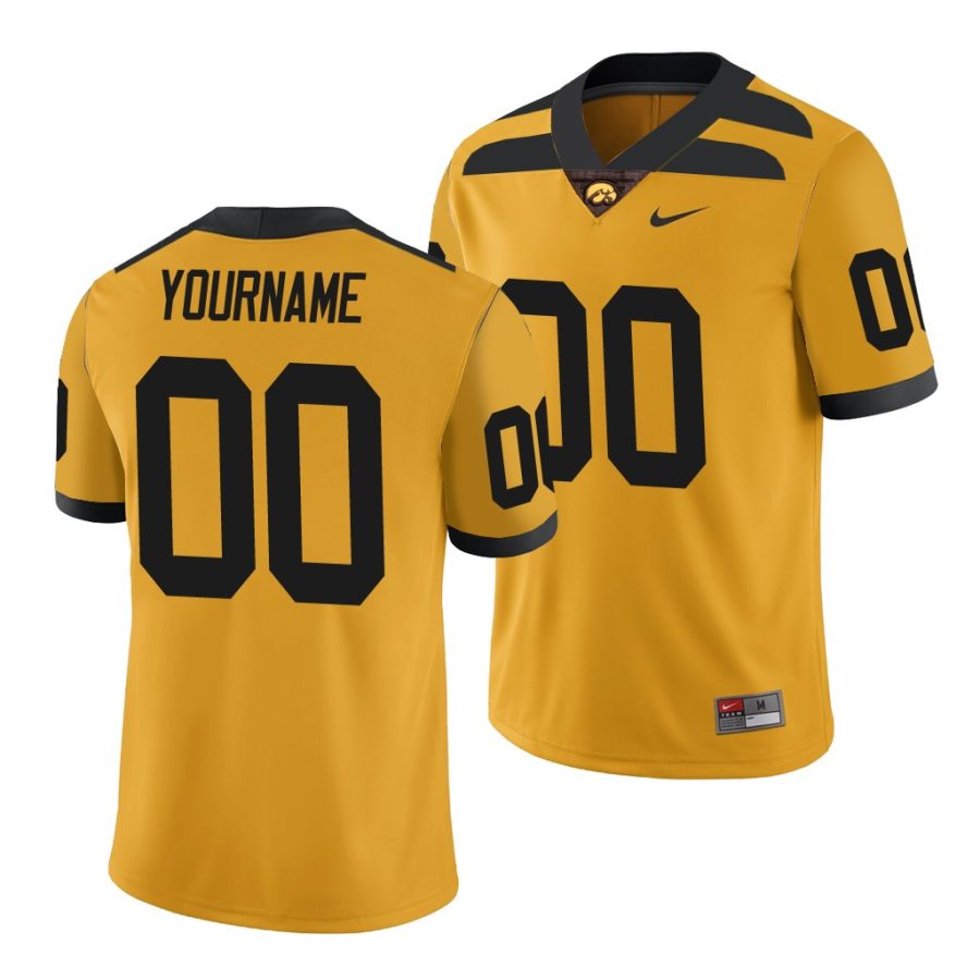 custom gold college football men's jersey