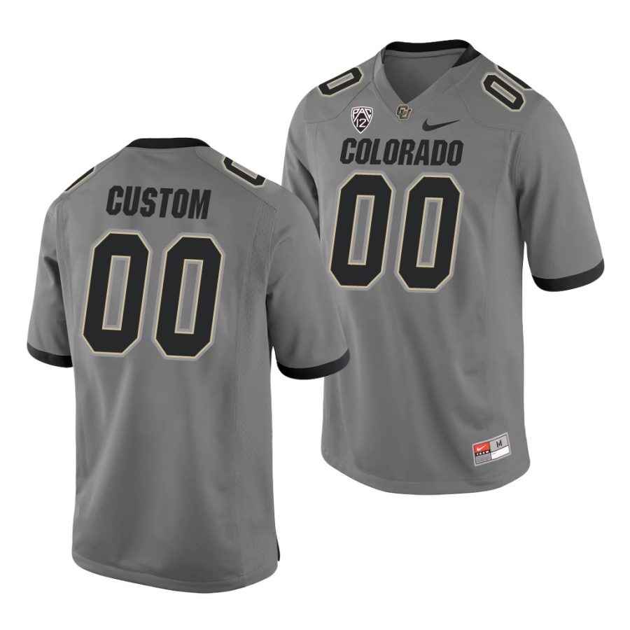 custom gray college football men's jersey