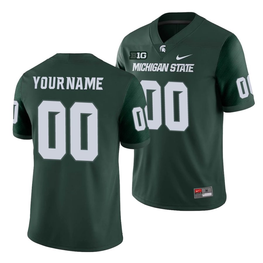 custom green college football michigan state spartans jersey