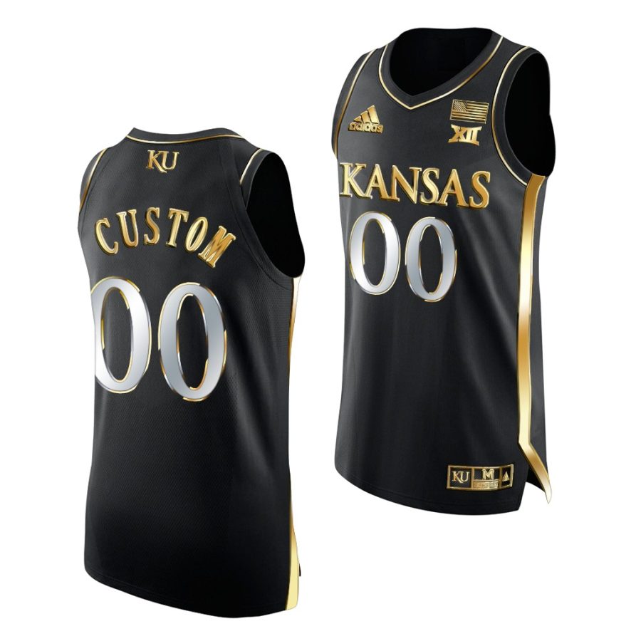 custom kansas jayhawks golden edition 2021 22 authentic basketball jersey