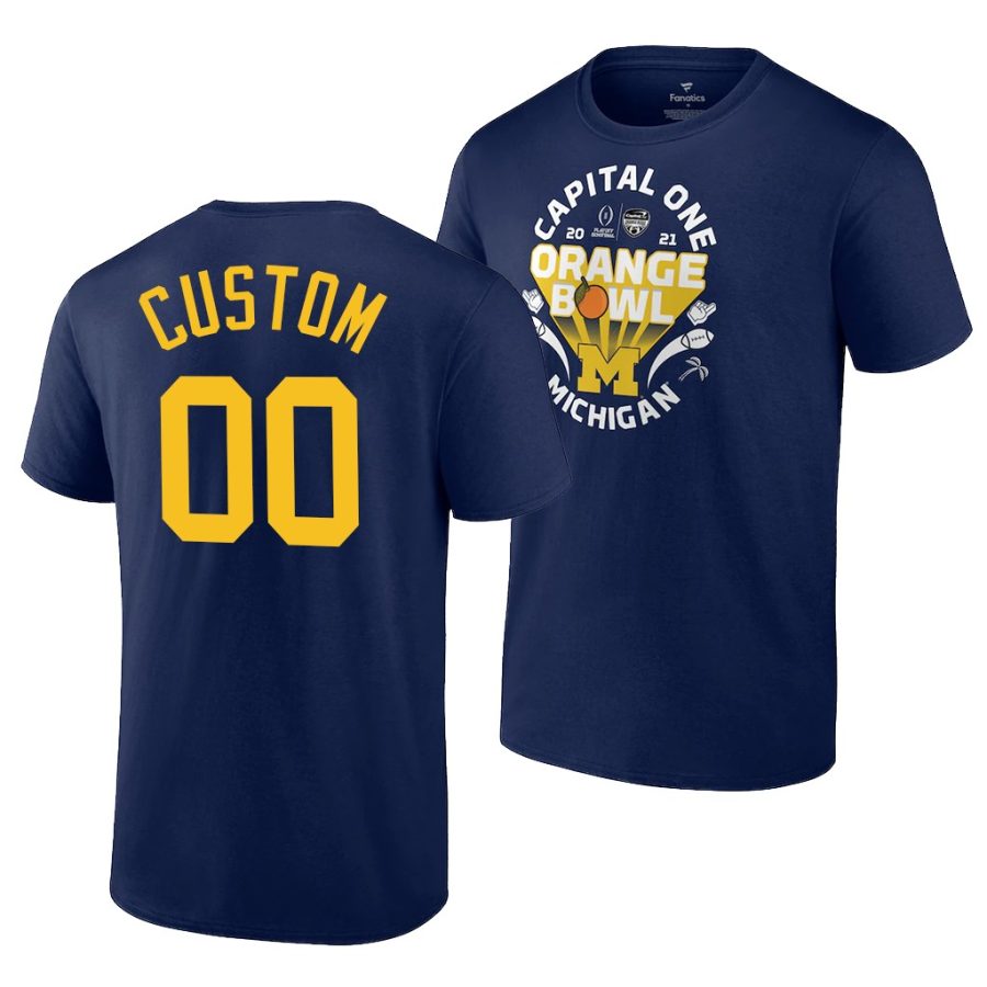 custom navy 2021 orange bowl cfp t shirts