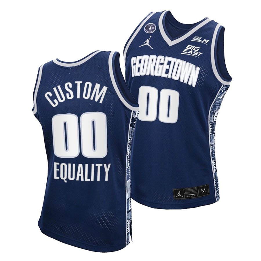 custom navy blm social justice men jersey