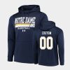 custom navy stack fleece performance college basketball hoodie