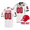 custom nc state wolfpack white 2021 holiday bowl cfp jersey