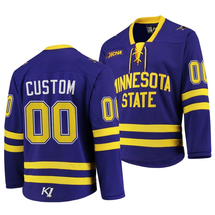 custom ncaa college hockey purple replica jersey