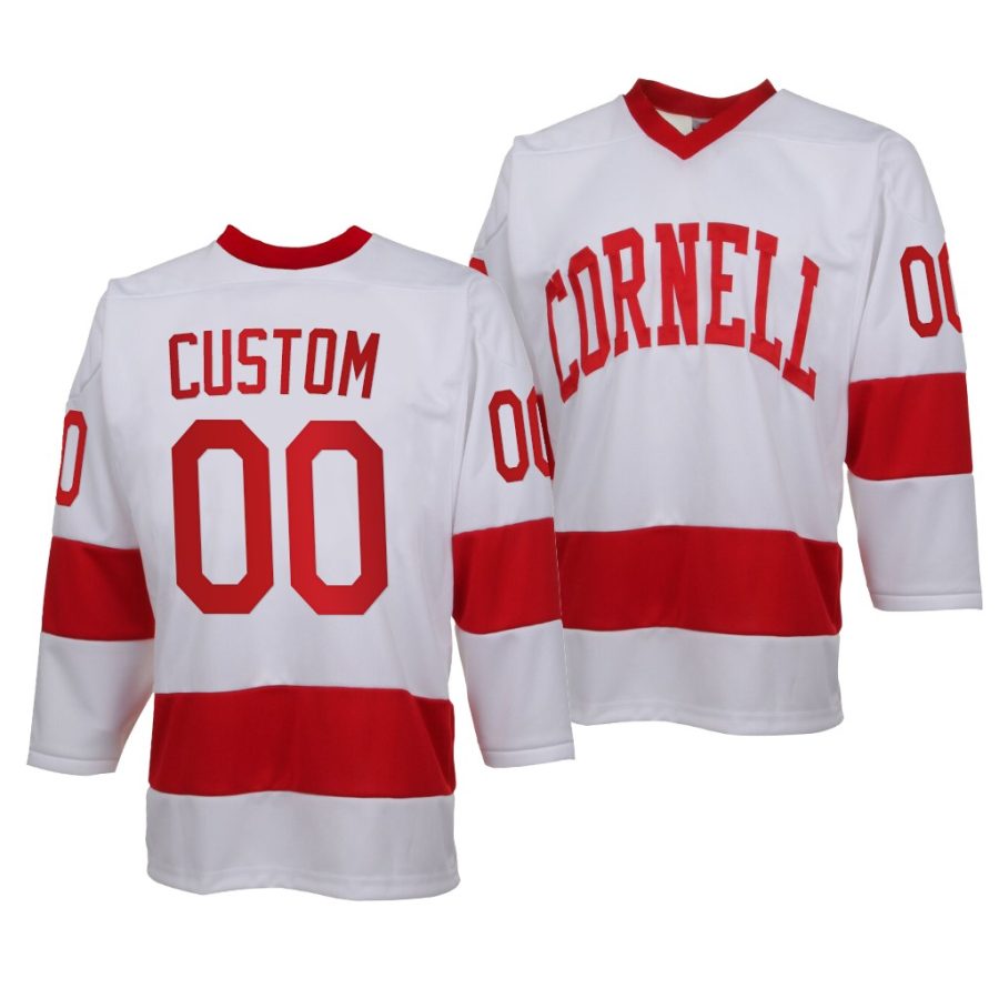 custom ncaa college hockey white replica jersey