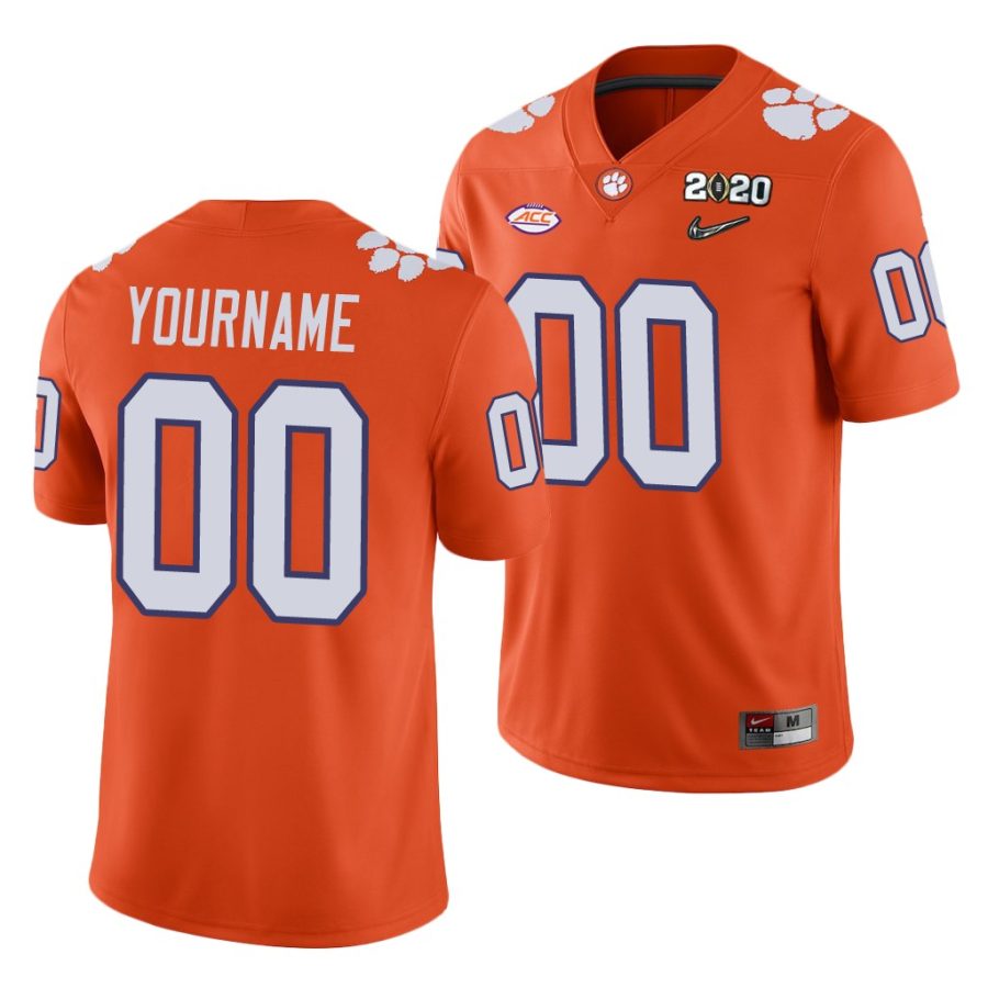 custom orange college football men's jersey 0