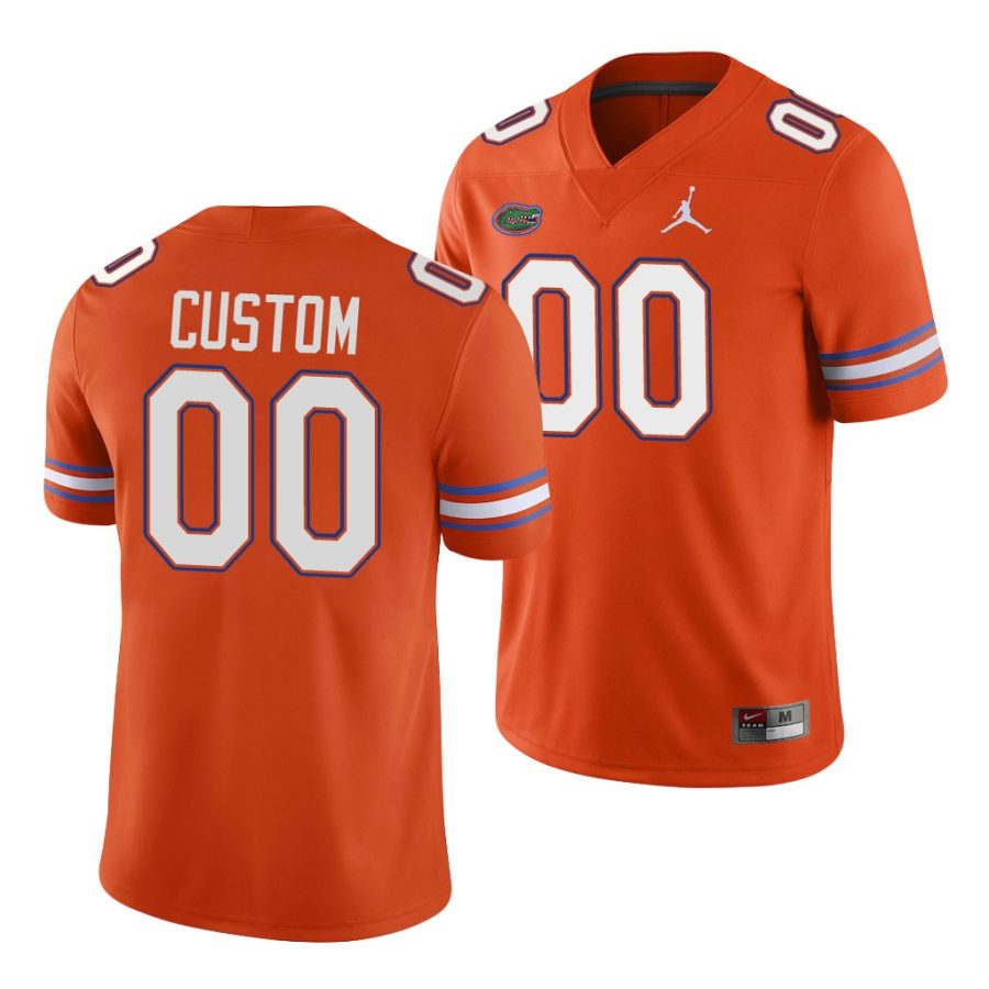 custom orange game men's jersey