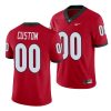 custom red college football men's jersey 1