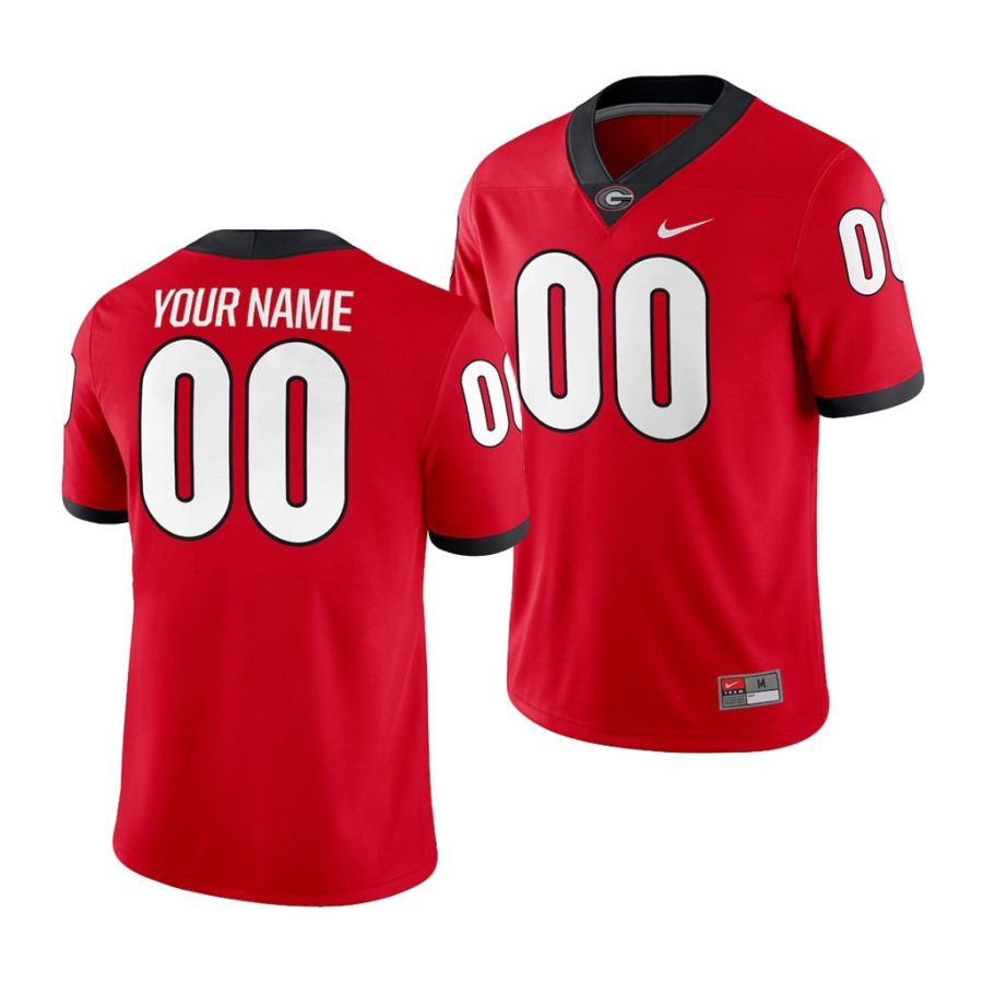 custom red college football men's jersey