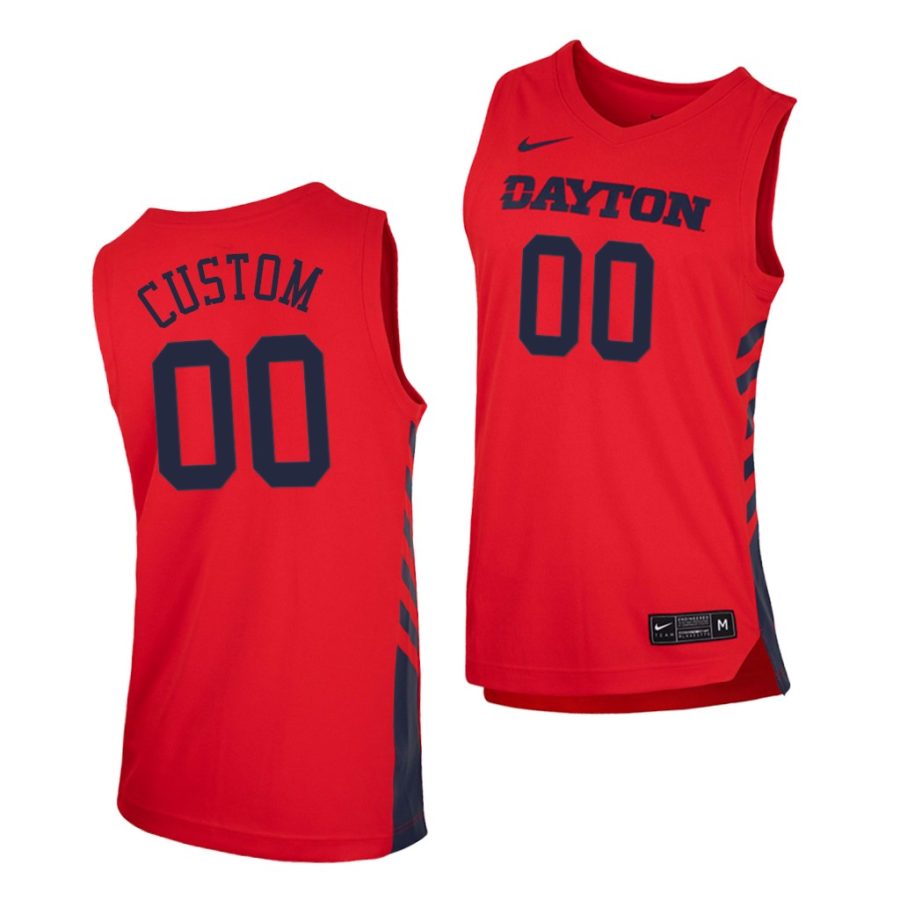 custom red replica dayton flyers jersey