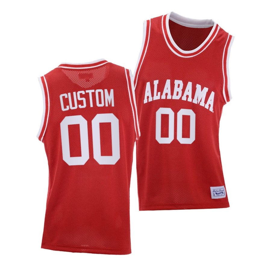 custom red throwback alabama crimson tide jersey