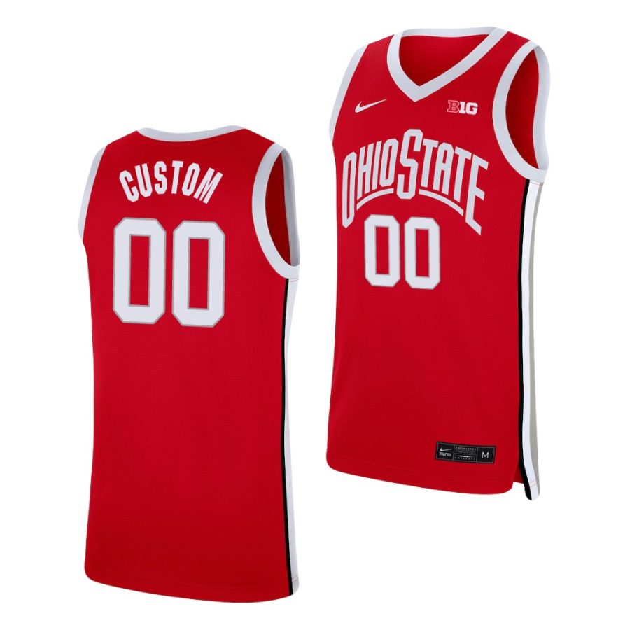 custom scarlet replica ohio state buckeyes jersey 0