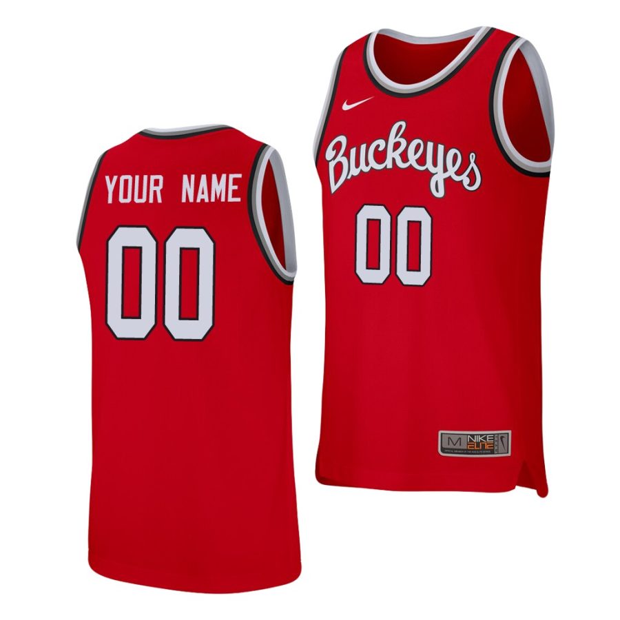 custom scarlet replica ohio state buckeyes jersey