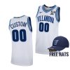 custom villanova wildcats white 2021 22home elite basketball jersey