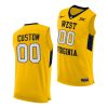 custom west virginia mountaineers yellow alternate 2020 21 authentic jersey