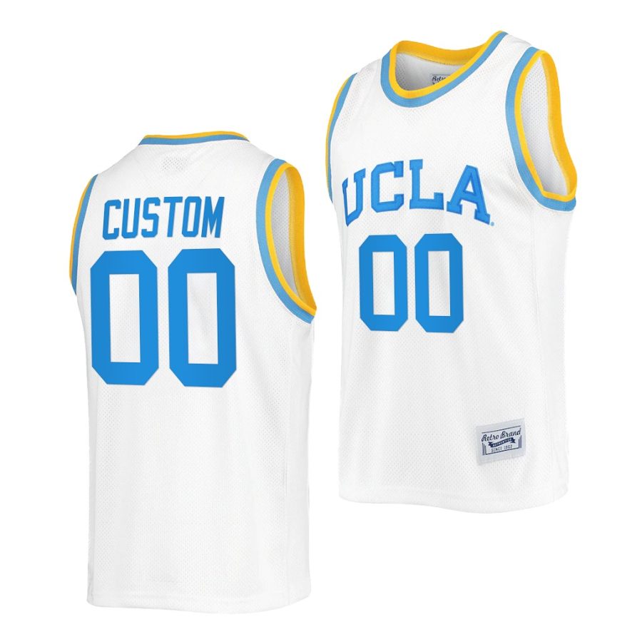 custom white commemorative classic ucla bruins jersey